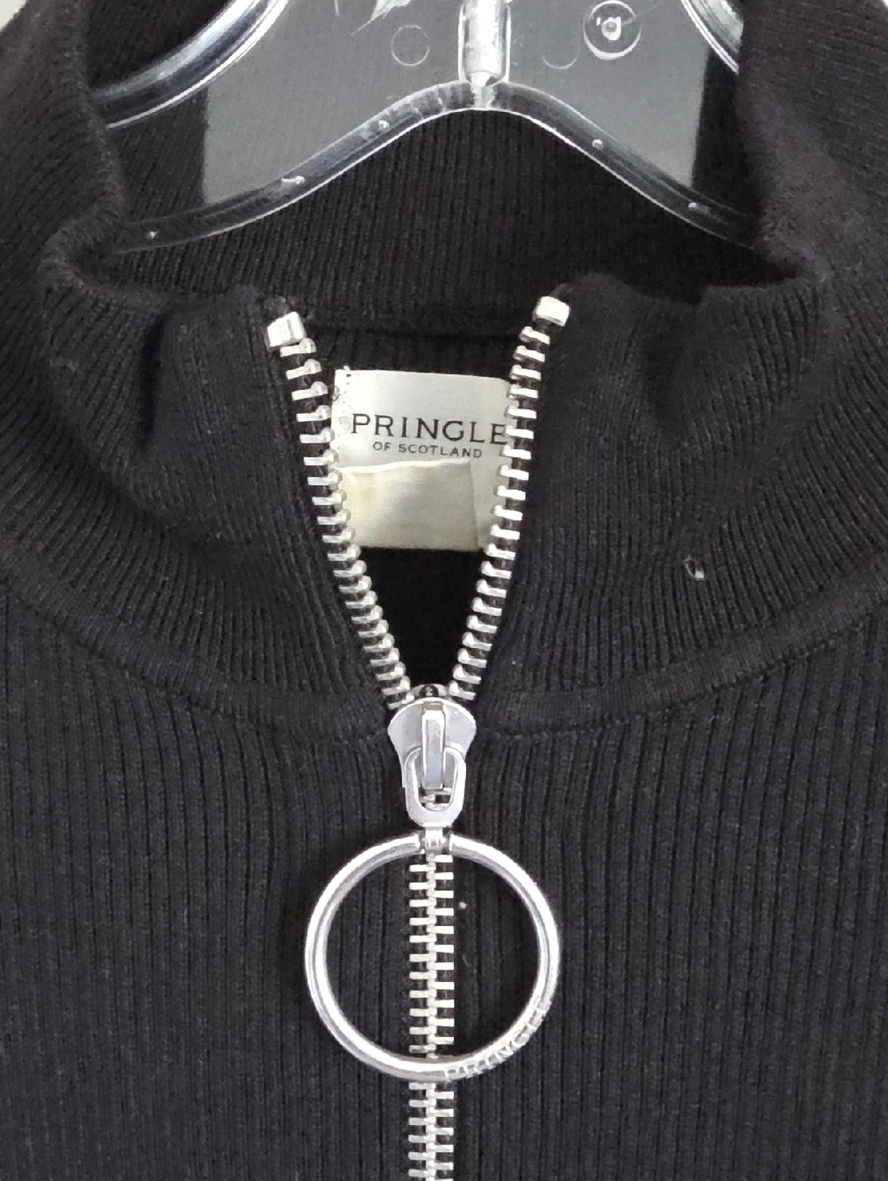 Pringle of Scotland x H&M | Ribbed Knit Turtleneck Midi Dress Black Sz L - Picture 4 of 8